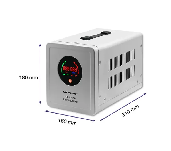 Qoltec 50721 1000VA/700W Przetwornica 12/230V z AVR - Kup na Raty - RRSO 0%