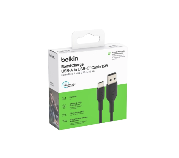 Belkin USB-A do USB-C 3m Czarny