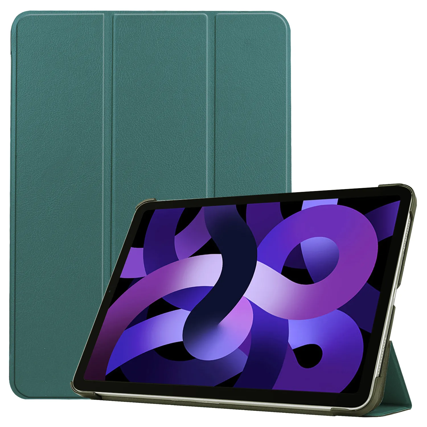 Etui na tablet Bizon Case Tab Croc z klapką do iPad Air 11" / 10.9" 2025/2024/2022/2020 Ciemnozielony