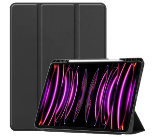 Bizon Case Tab Lizard z klapką do iPad Pro 12.9 2022/2021/2020/2018 Czarny