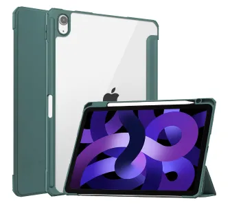 Etui na tablet Bizon Case Tab Clear Matt z klapką do iPad Air 6 / Air 5 / Air 4 / iPad Pro 11 2018 Ciemnozielony