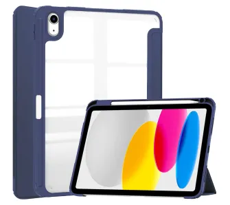 Etui na tablet Bizon Case Tab Clear Matt z klapką do iPad 11 gen. 2025 / 10 gen. 2022 Granatowy