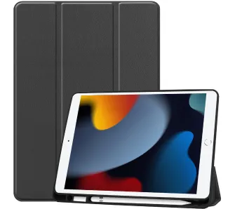 Etui na tablet Bizon Case Tab Lizard z klapką do iPad 9/8/7 10.2 2021/2020/2019 Czarny