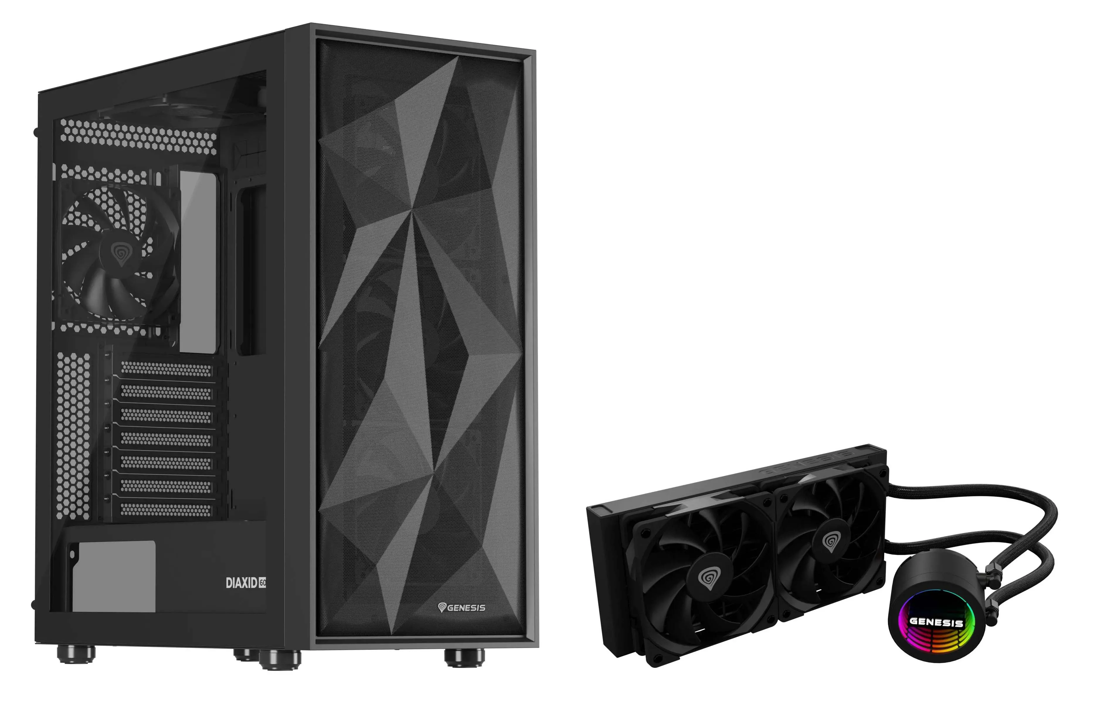 Obudowa Genesis Diaxid 605F Czarny + Hydria 240 Czarny