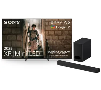 Telewizor Sony BRAVIA 5 K-75XR55 75" 4K Mini LED 120Hz Google TV Dolby Vision Dolby Atmos HDMI 2.1 DVB-T2 + Soundbar Sony HT-BD60