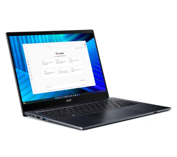 Acer TravelMate P4 Spin 14 TMP414RN-55-TCO 14" Ultra 5 225U 16GB RAM 512GB Dysk SSD Win11Pro Niebieski Funkcje AI - Kup na Raty - RRSO 0%