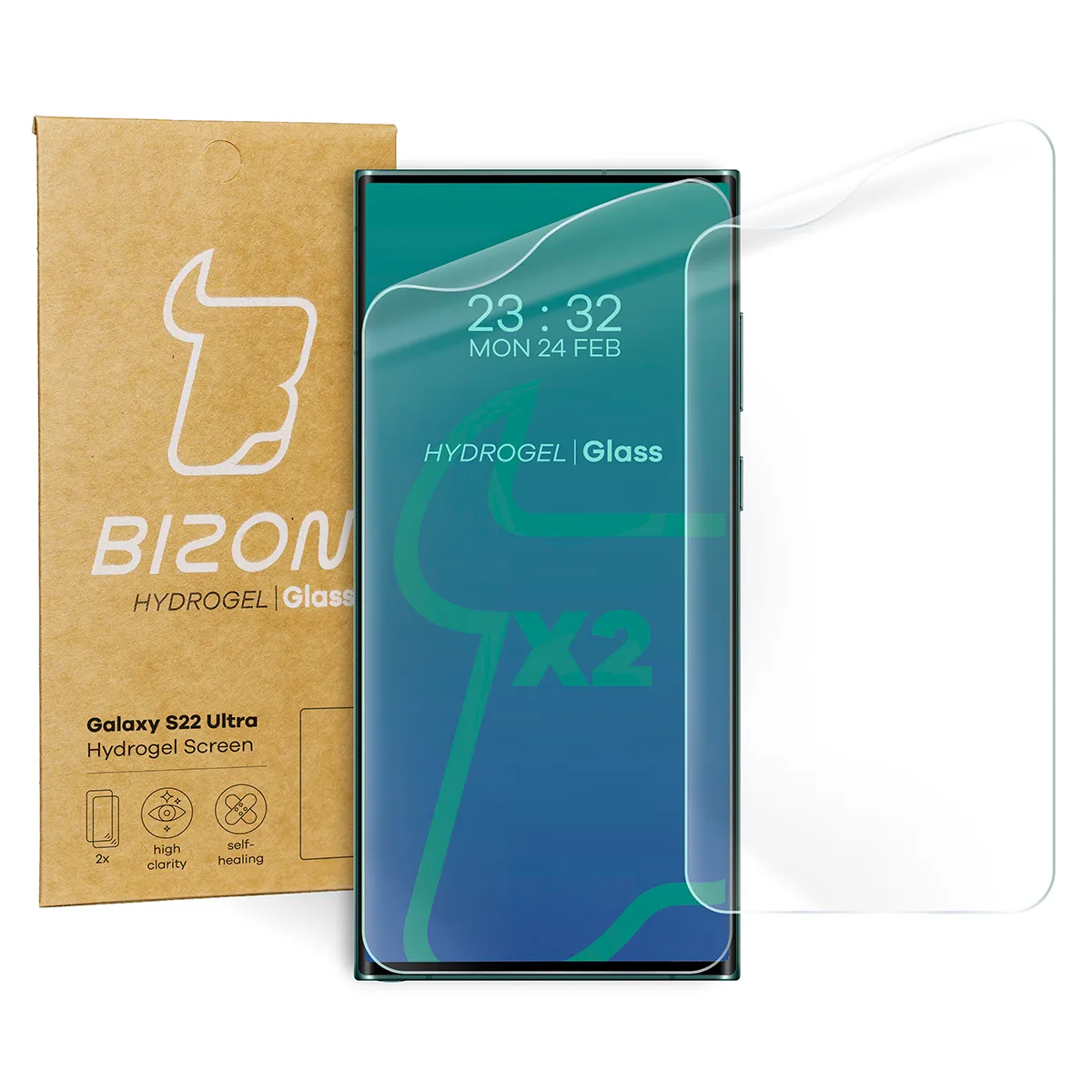 Folia hydrożelowa Bizon na ekran Hydrogel Front do Samsung Galaxy S22 Ultra