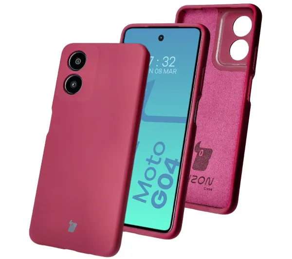 Bizon Bizon Soft Case do Motorola Moto G04 Ciemnofioletowy