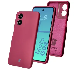 Bizon Bizon Soft Case do Motorola Moto G04 Ciemnofioletowy