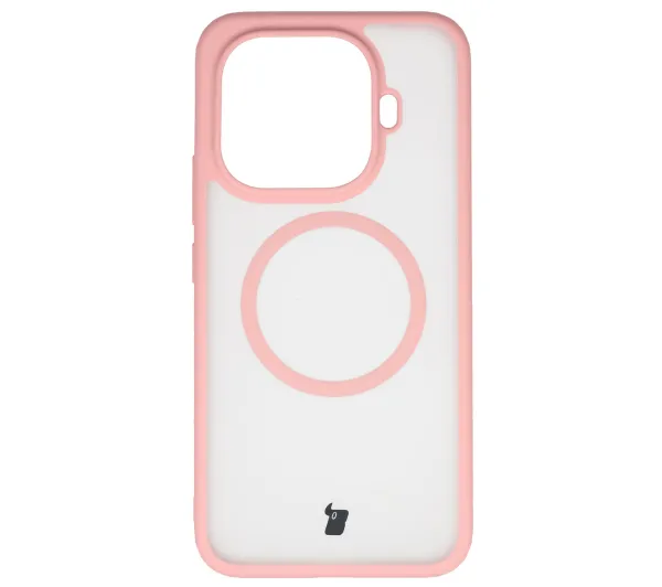 Bizon MatteO do Xiaomi 15T Pro Półprzezroczyste z różową ramką