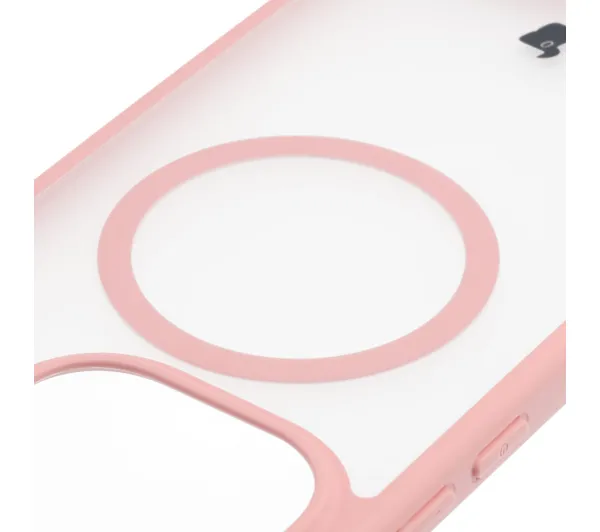 Bizon MatteO do Xiaomi 15T Pro Półprzezroczyste z różową ramką