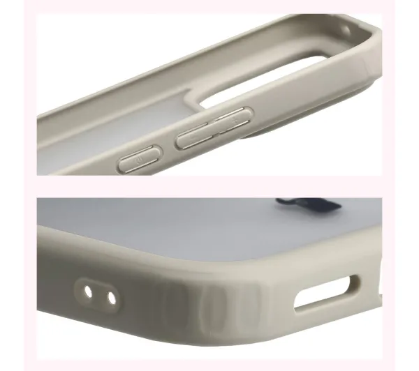 Bizon Angelo do Xiaomi POCO F8 Ultra Półprzeźroczyste z beżową ramką