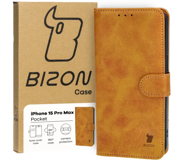 Bizon Pocket do Apple iPhone 15 Pro Max Brązowy