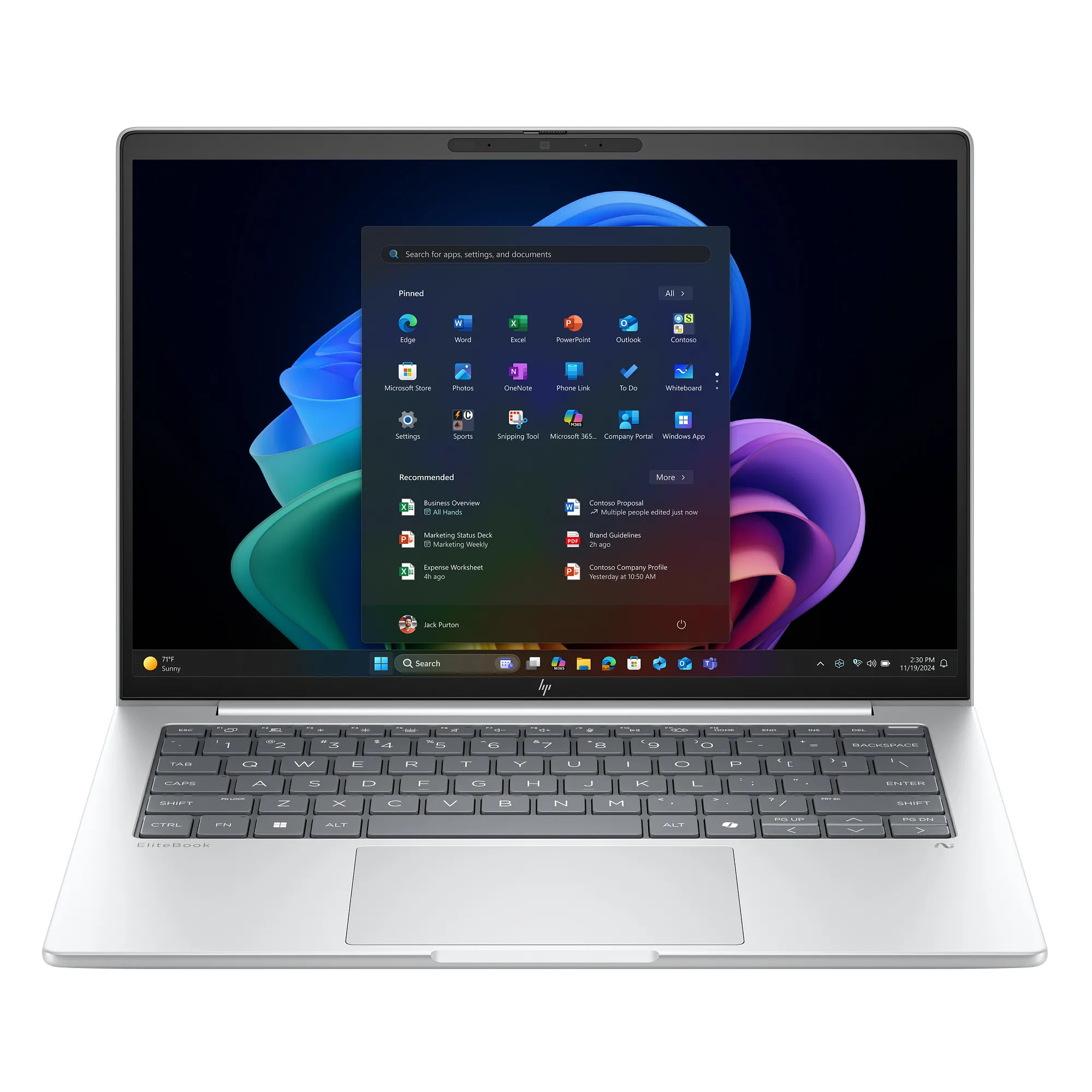 Laptop biznesowy HP EliteBook 8 G1a 14" Ryzen AI 7 Pro 350 24GB RAM 512GB Dysk SSD Win11 Pro Srebrny Funkcje AI