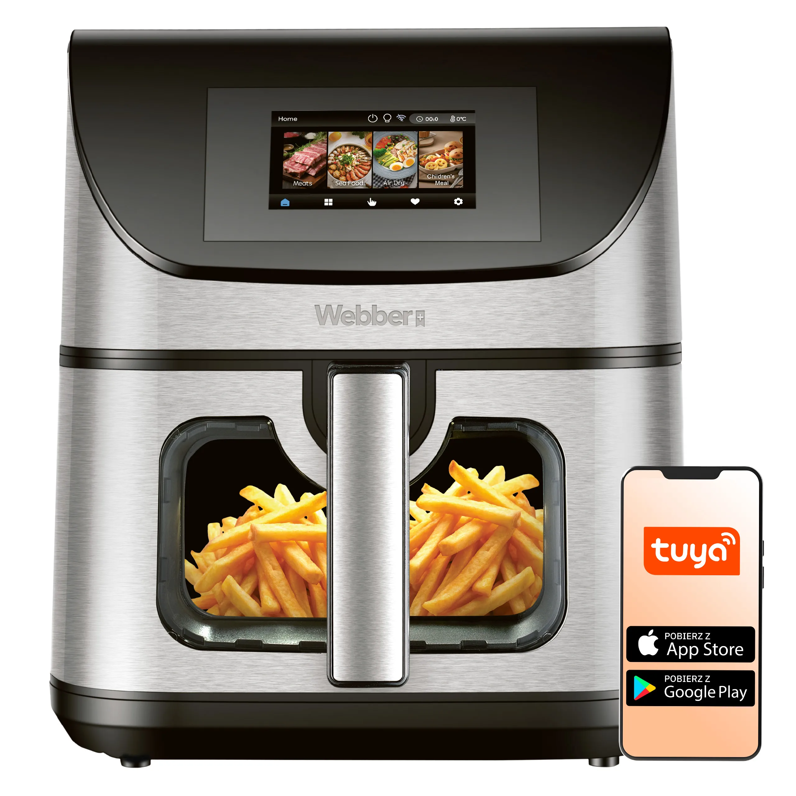 Air fryer Webber AF938 2200W 8l Aplikacja mobilna