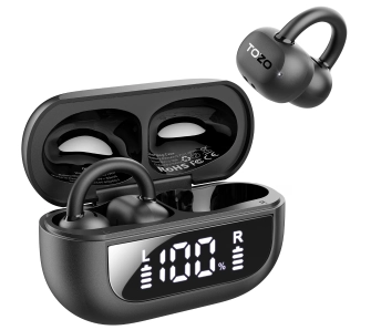 Słuchawki bezprzewodowe Tozo OpenRhyme Przewodnictwo powietrzne Bluetooth 5.4 Czarny