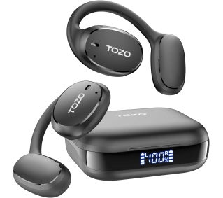 Tozo OpenEgo Przewodnictwo powietrzne Bluetooth 5.3 Czarny