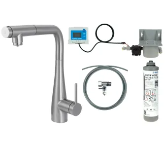 Bateria Deante Eridan BREFF75M Stal szczotkowana