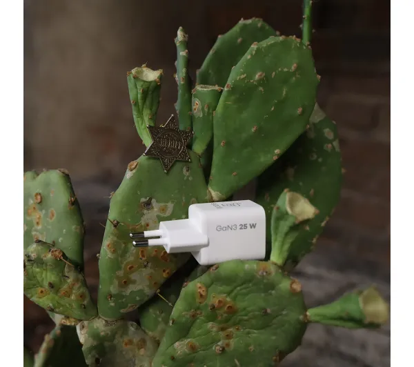 Bizon VT-25B GaN3 USB-C USB-A PD QC4.0 25W Biały