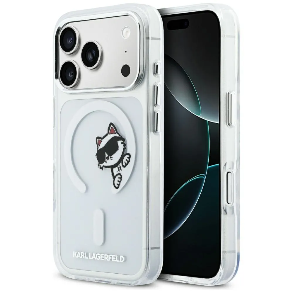 Etui Karl Lagerfeld IML Peekaboo MagSafe do iPhone 17 Pro Przezroczysty