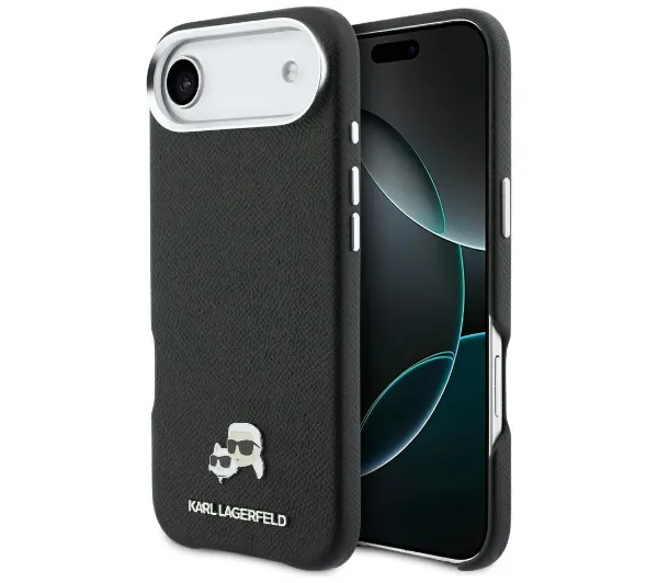 Etui KARL LAGERFELD Karl & Choupette Head Pins Saffiano MagSafe do Apple iPhone Air Czarny