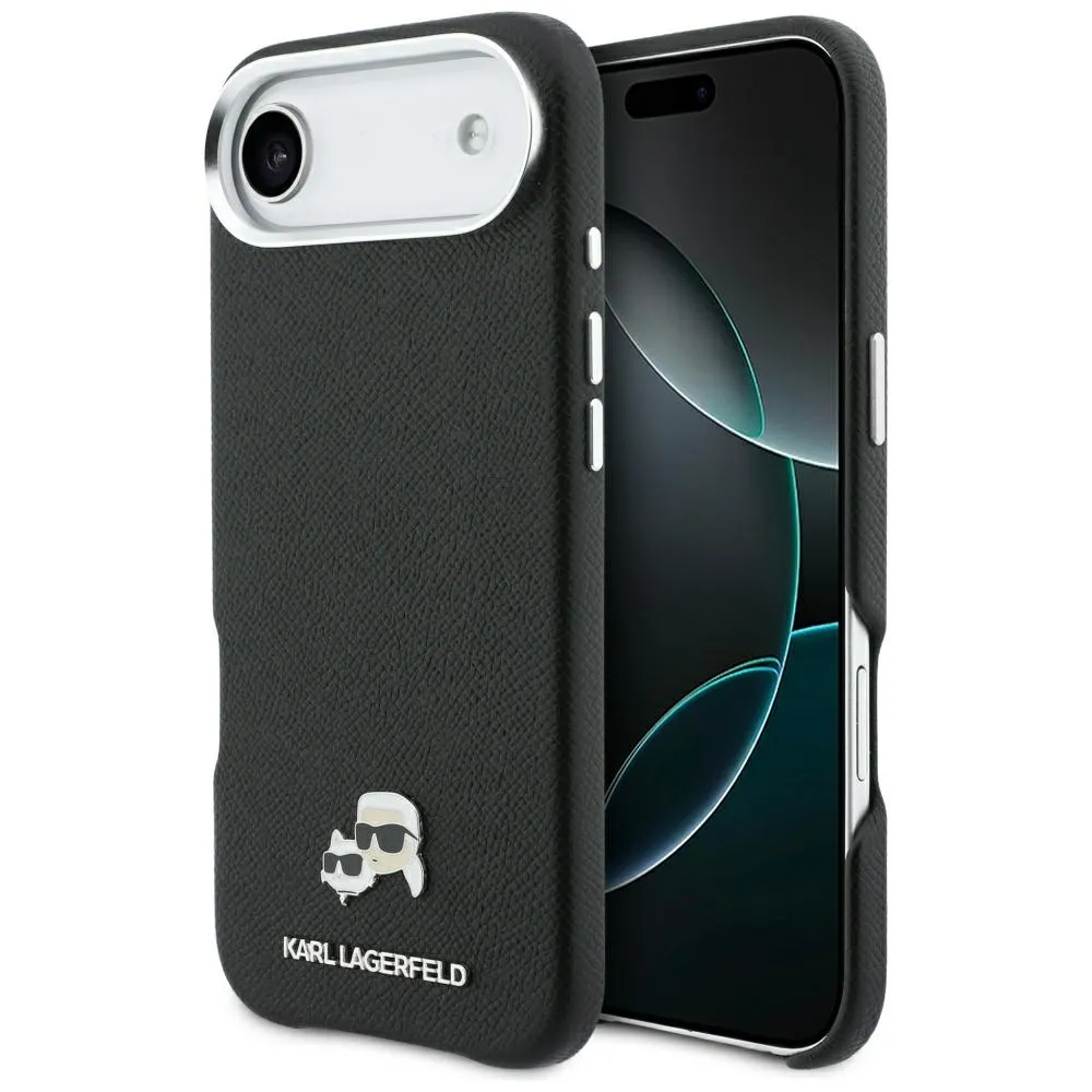 Etui Karl Lagerfeld Karl & Choupette Head Pins Saffiano MagSafe do iPhone Air Czarny