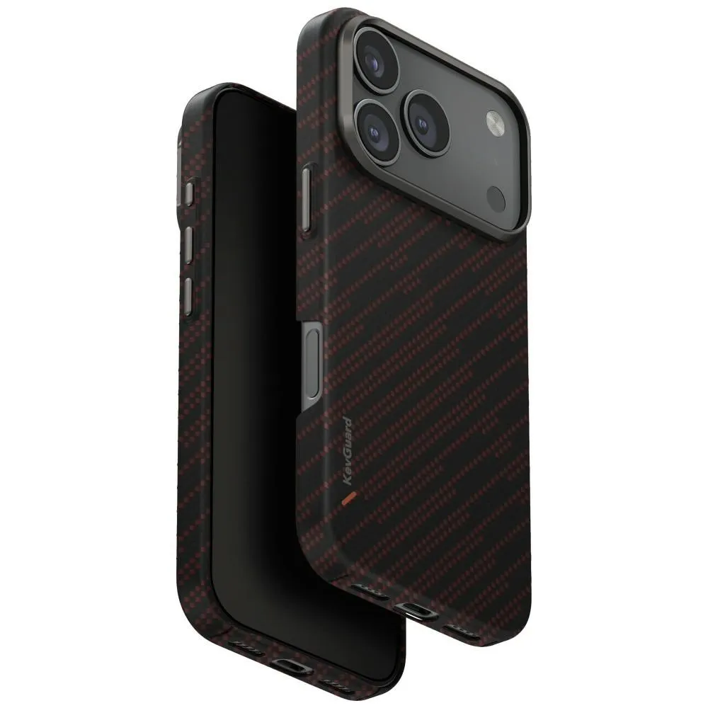 Etui UNIQ Keva EDGE do iPhone 17 Pro Magclick Charging Pomarańczowy