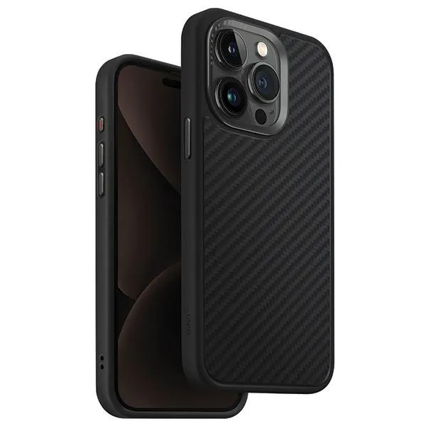 Etui UNIQ Keva iPhone 15 Pro Max 6.7" Magclick Charging Czarny