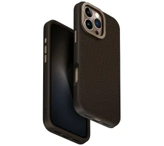 Etui UNIQ Keva Max do iPhone 16 Pro Max Magclick Charging Camera Stand Brązowy