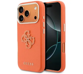 Etui Guess FW Resin Logo do iPhone 17 Pro Pomarańczowy