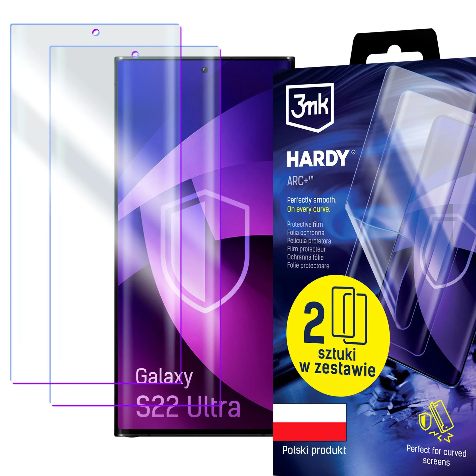 Folia ochronna 3mk Hardy ARC+ do Galaxy S22 Ultra 5G 2 sztuki