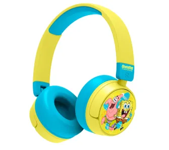Słuchawki bezprzewodowe z mikrofonem OTL Technologies SpongeBob Kids Wireless Dla Dzieci Nauszne Żółto-zielony