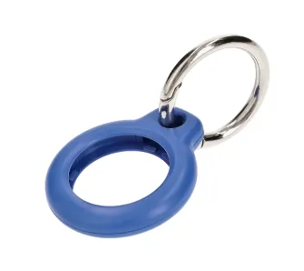 Etui Bizon z kółkiem do kluczy Case Locator Keychain do AirTag Niebieski