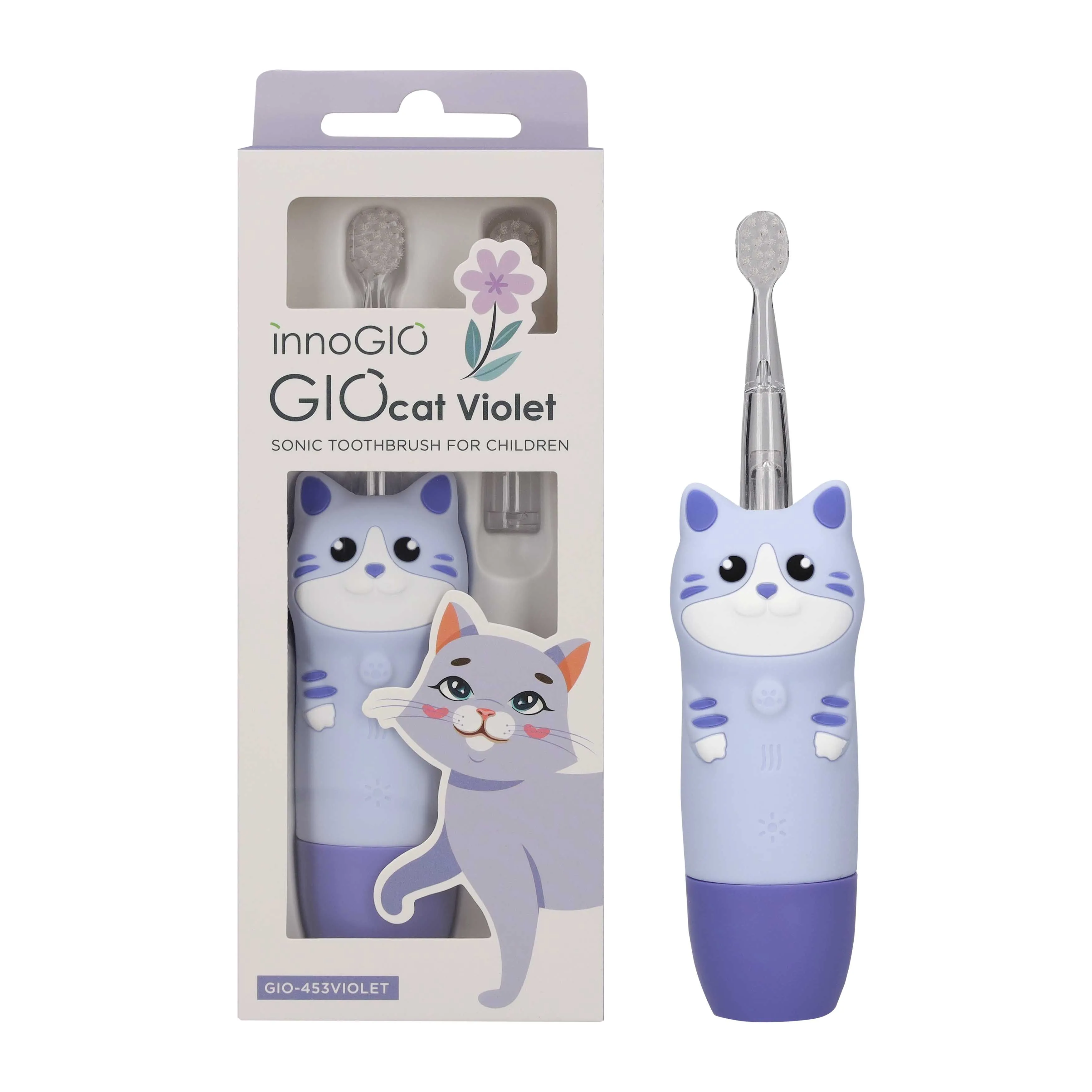 Szczoteczka elektryczna dla dzieci Innogio GIOcat Violet GIO-453