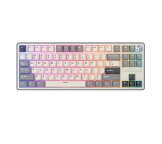 Klawiatura mechaniczna Royal Kludge RK-R87 Pro Half Grey Creamy Switch Biało-Szary