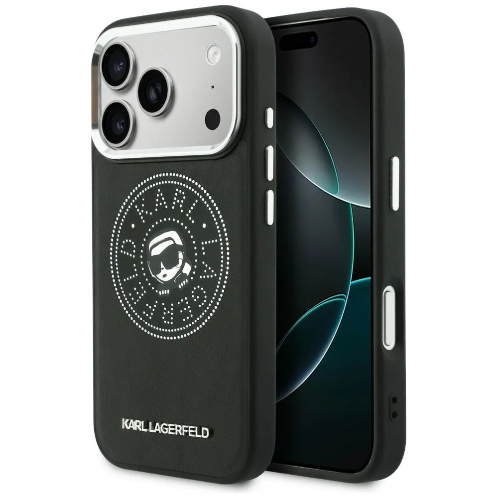Etui Karl Lagerfeld Point & Karl Sketch MagSafe do iPhone 17 Pro Czarny