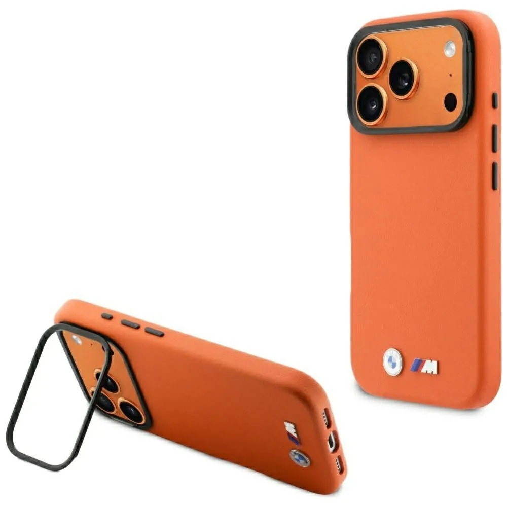 Etui BMW M Metal Logo MagSafe do iPhone 17 Pro Pomarańczowy