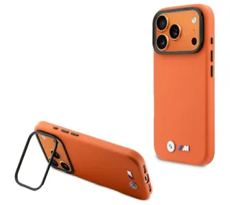 Etui BMW M Metal Logo MagSafe do iPhone 17 Pro Pomarańczowy