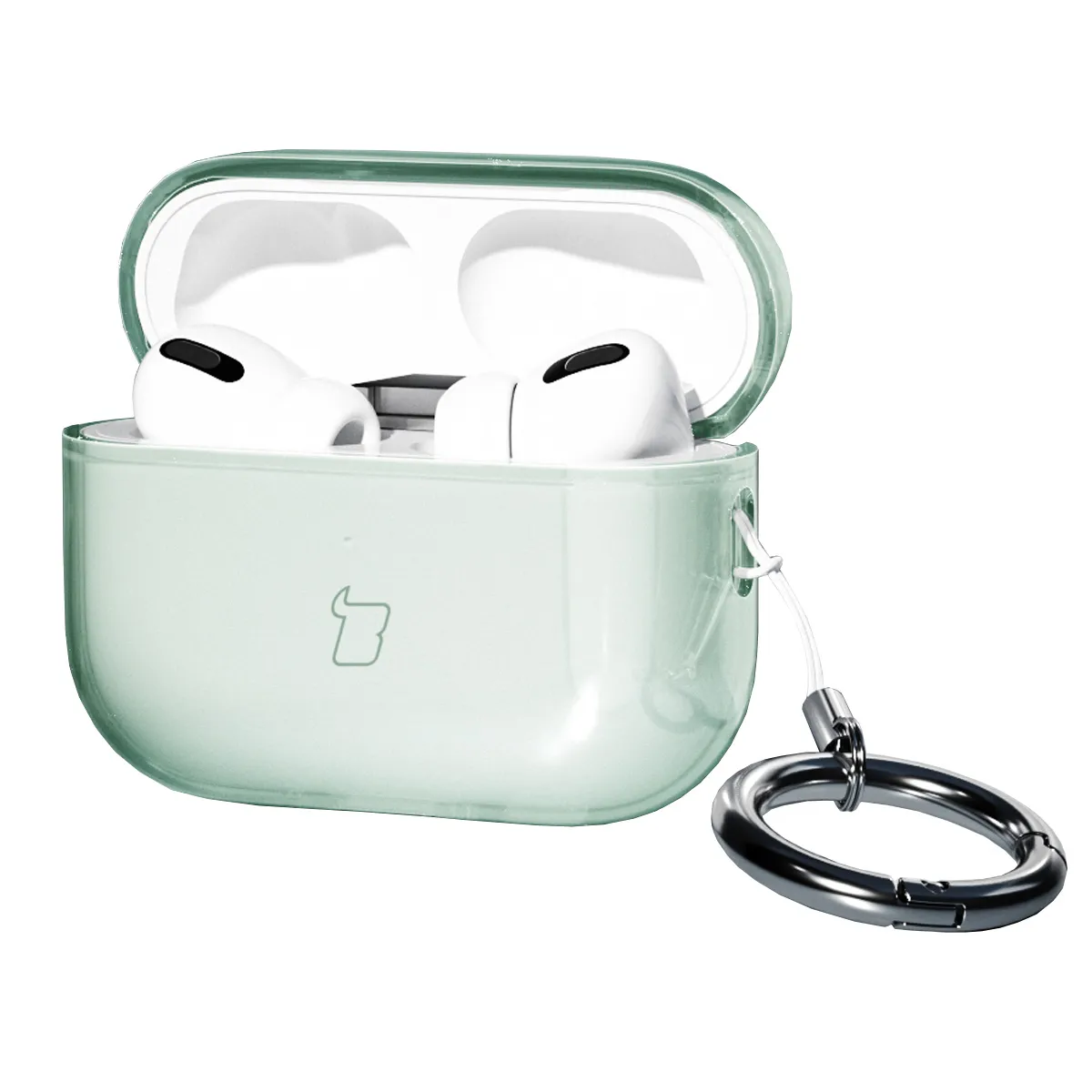 Etui na słuchawki Bizon Case Headphone Clear do AirPods Pro 3 Przeźroczysty-Zielony