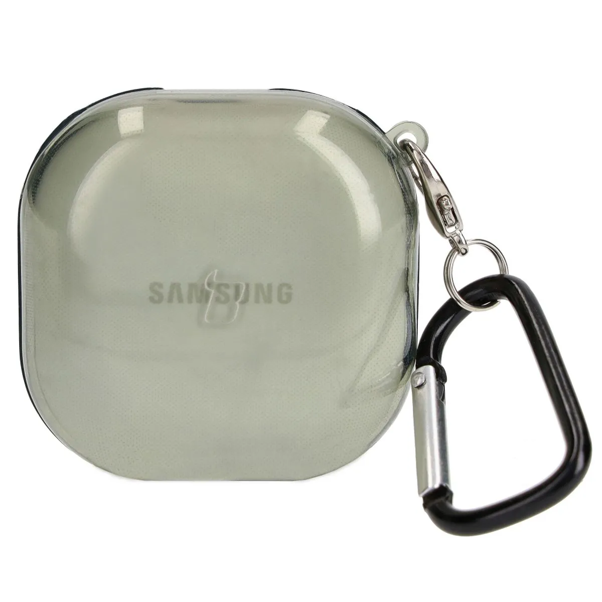 Etui na słuchawki Bizon Case Headphone Clear do Samsung Galaxy Buds Live / Pro / Buds2 / Buds2 Pro Przeźroczysty-Zielony