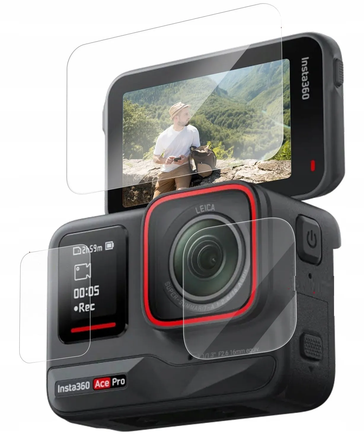 Szkło hartowane Telesin do Insta360 ACE