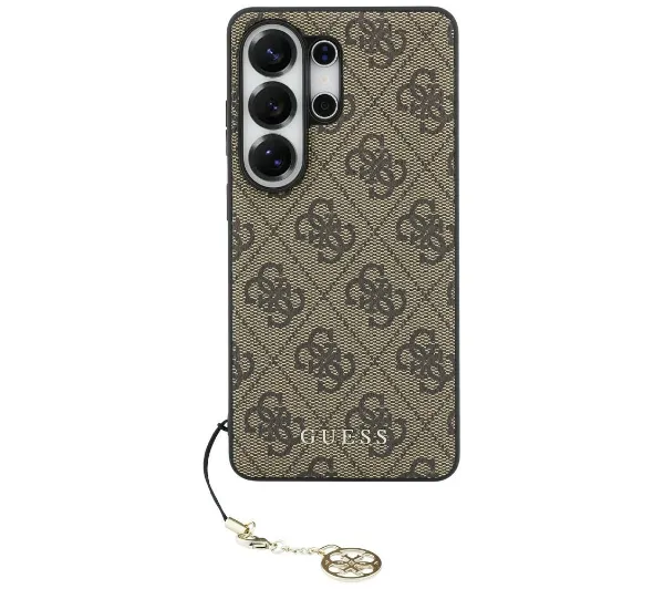 Etui GUESS 4G Classic Logo Charm MagSafe do Samsung Galaxy S26 Ultra Brązowy