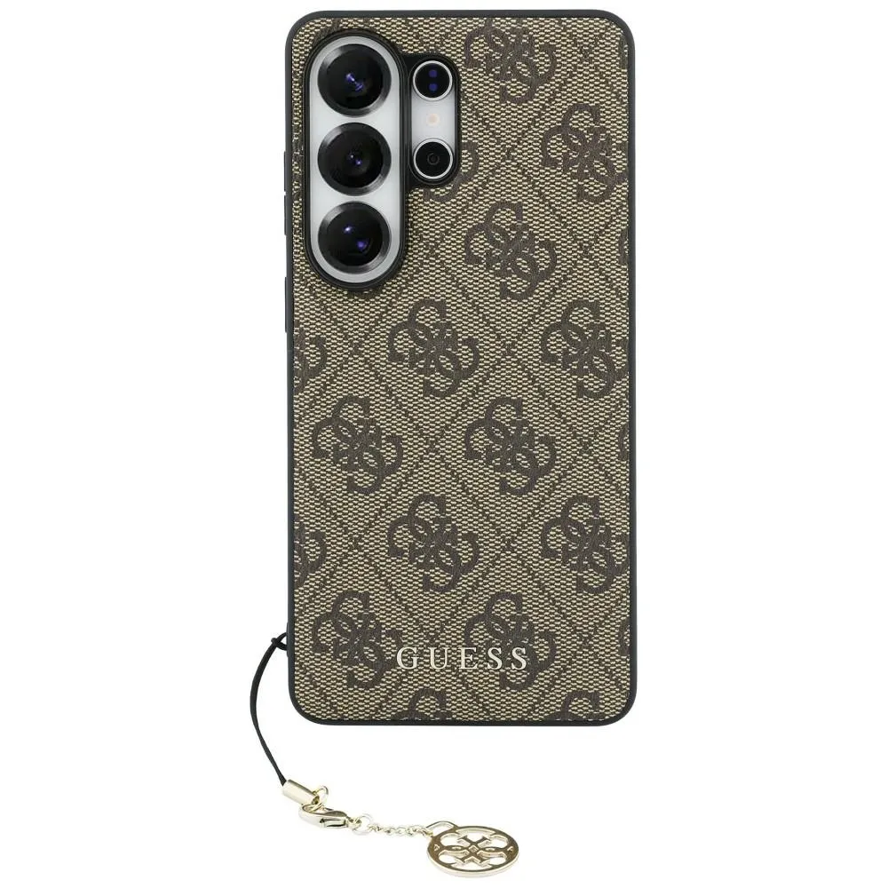 Etui Guess 4G Classic Logo Charm MagSafe do Galaxy S26 Ultra Brązowy