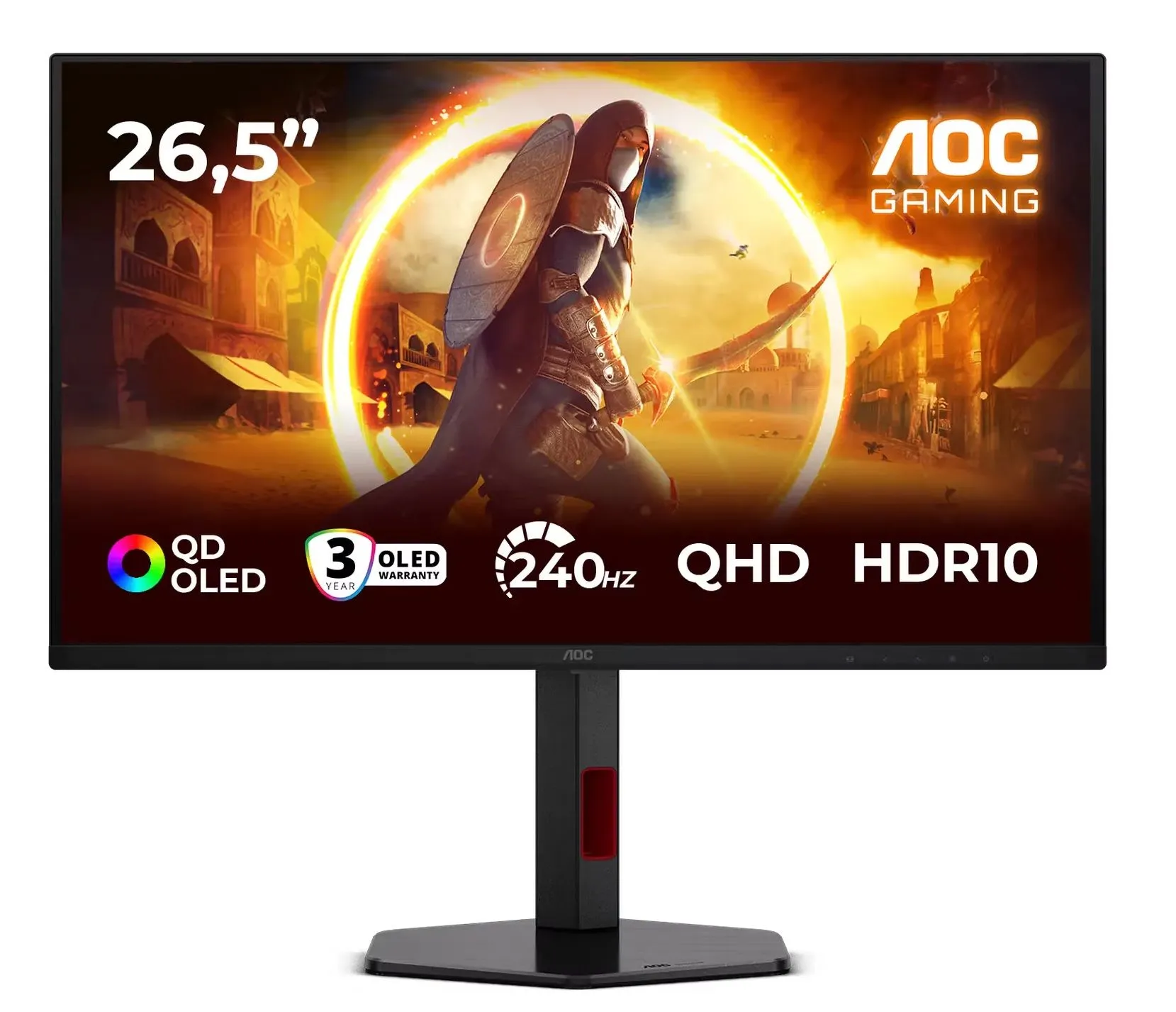 Monitor AOC Q27G4ZDR 26,5" 2K QD-OLED 240Hz 0,03ms Gamingowy