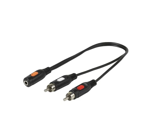 Vivanco 46043 2x RCA - gniazdo jack 3,5mm, 0,2m
