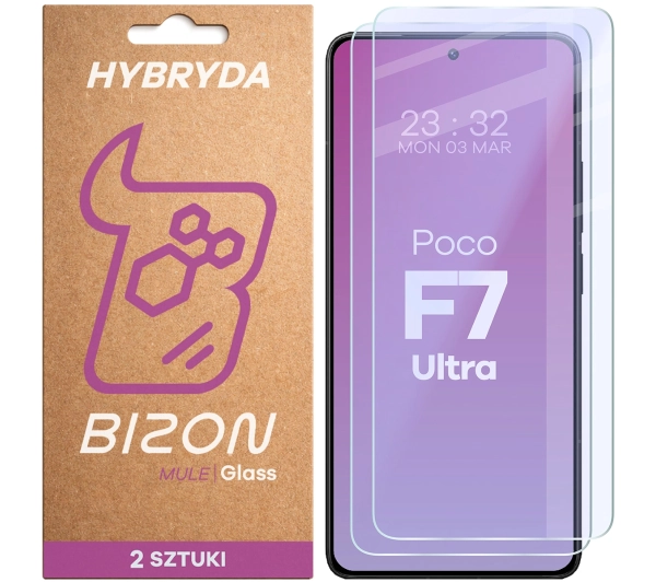 Bizon elastyczne Glass Mule Duo do Xiaomi POCO F7 Ultra 2 sztuki