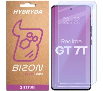 Szkło hybrydowe Bizon Glass Mule Duo do Realme GT 7T 2 sztuki