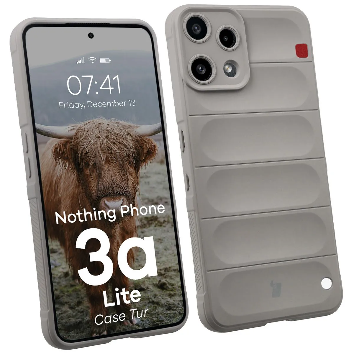 Etui Bizon Tur do Nothing Phone 3a Lite Jasnoszary
