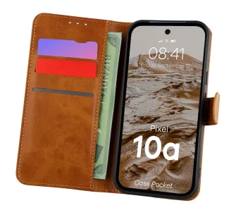 Etui Bizon Pocket do Google Pixel 10a Brązowy
