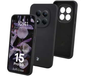 Etui Bizon Soft do Xiaomi Redmi Note 15 Pro 5G Czarny